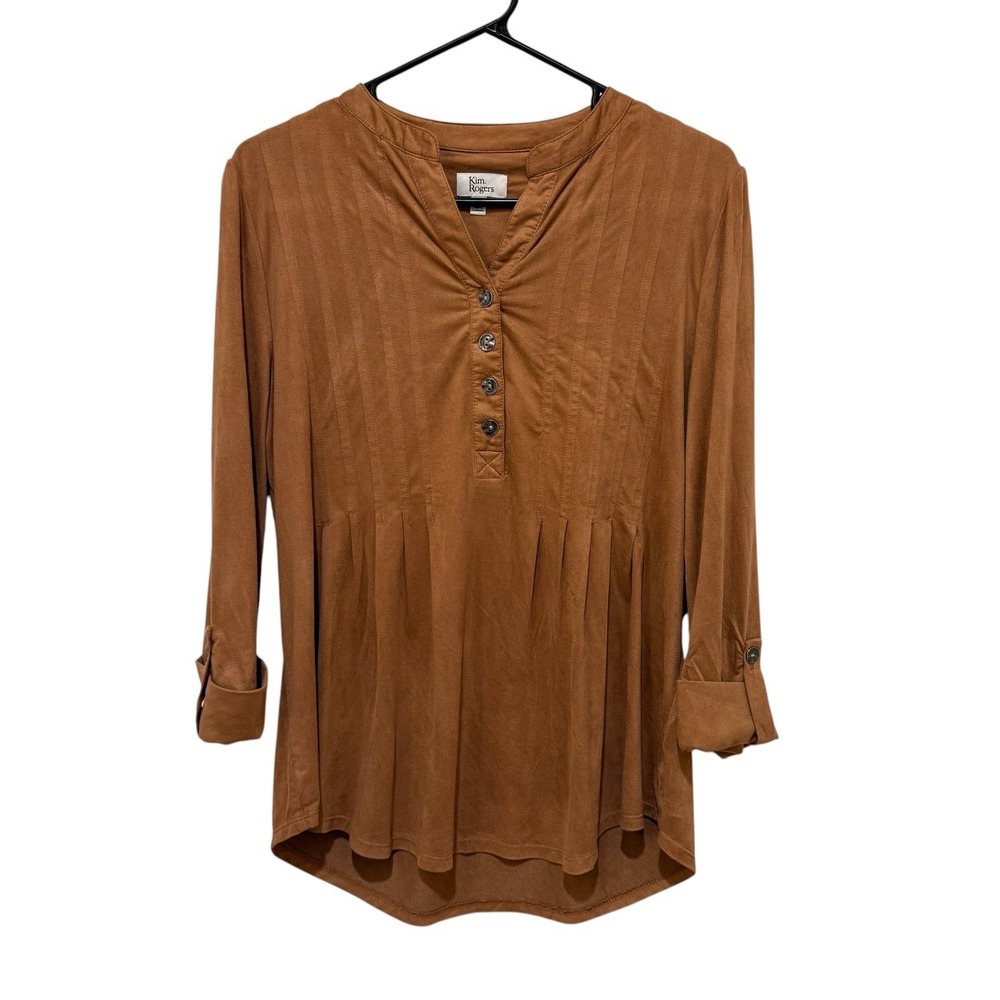Faux Suede Tunic Pintucked Flared M Peasant Southwestern Renfaire